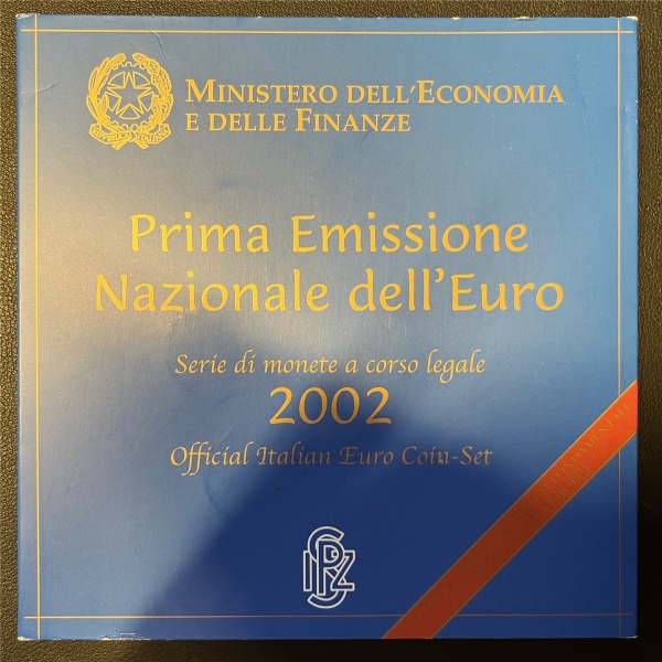 KMS - Italien 2002 - "Prima Emissione Nationale dell` Euro", ("ungeöffnet")