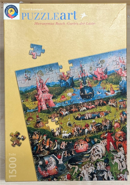 1500 Pieces Jigsaw Puzzle, PRSTEL-Kunstspiel-Puzzle, "Hironymus Bosch - Garten der Lüste"