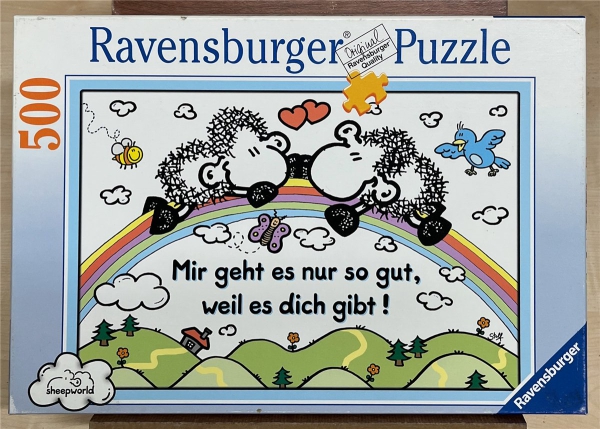 500 Pieces Jigsaw Puzzle, RAVENSBURGER, "Mir geht esgut, weil es dich gibt"