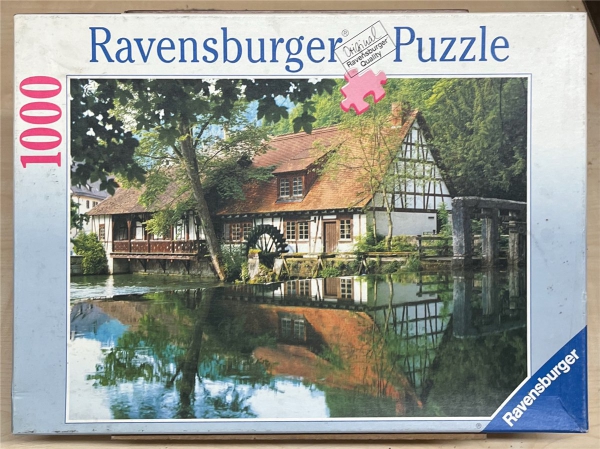 1000 Pieces Jigsaw Puzzle, RAVENSBURGER, "Mühle am Blautopf"