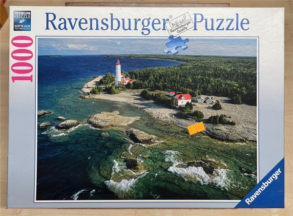 1000 Pieces Jigsaw Puzzle, RAVENSBURGER, "Leuchtturm, Bruce Peninsula"