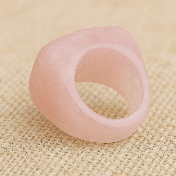 Rosenquarz-Ring Unikat – echter Edelstein, feminine Boho-Ästhetik