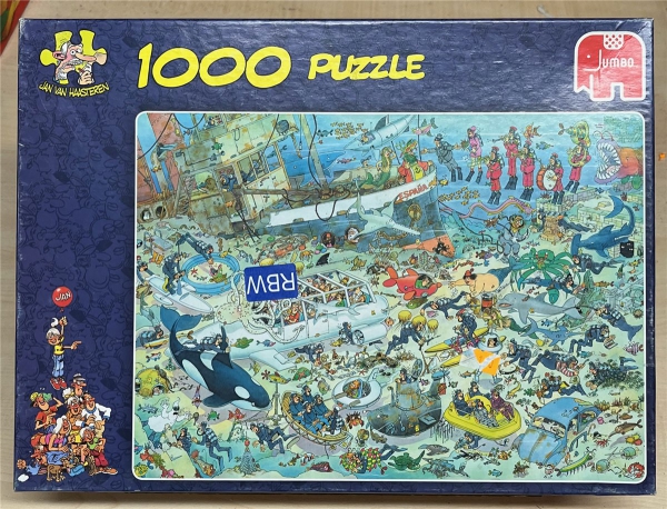 1000 Pieces Jigsaw Puzzle, JUMBO, "Spass unter Wasser"