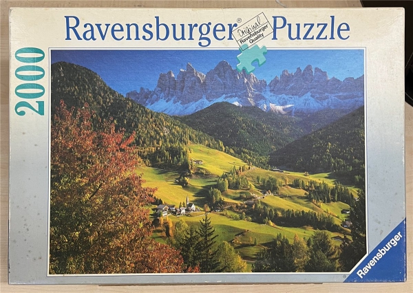 2000 Pieces Jigsaw Puzzle, RAVENSBURGER, "Dolomiten, Villnößtal mit Geislerspitzen"