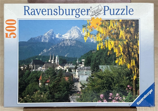 500 Pieces Jigsaw Puzzle, RAVENSBURGER, "Bechtesgarten gegen Watzmann"