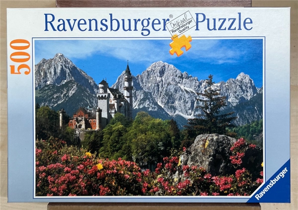 500 Pieces Jigsaw Puzzle, RAVENSBURGER, "Neuschwanstein gegen Tiroler Berge"