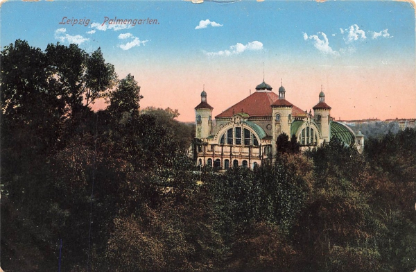 AK Leipzig (04103) Palmengarten, Feldpost, gelaufen am 27.01.1914 (Leipzig)