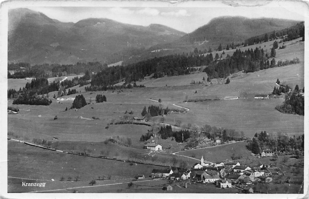 AK Kranzegg (87549) Kranzegg. bayr. Allgäu 875 m, gelaufen am 28.07.1943 (Kranzegg)