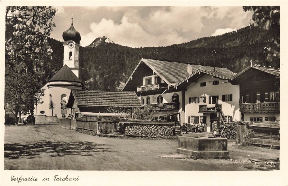 AK Farchant (82490) Dorfpartie in Fachant, n. gelaufen