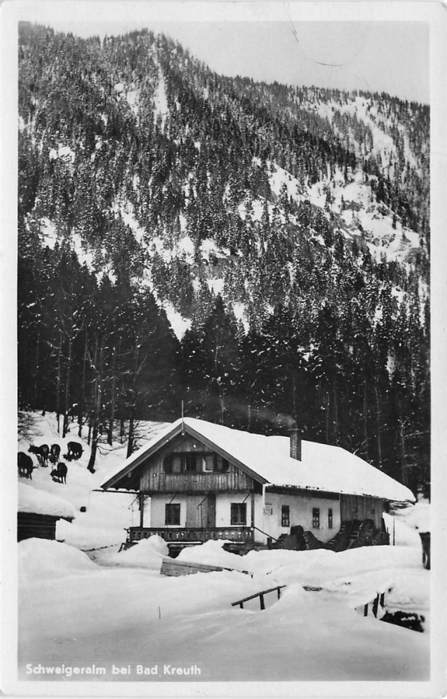 AK Kreuth (83708), Schweigeralm bei Bad Kreuth, gelaufen (n. zuerkennen)