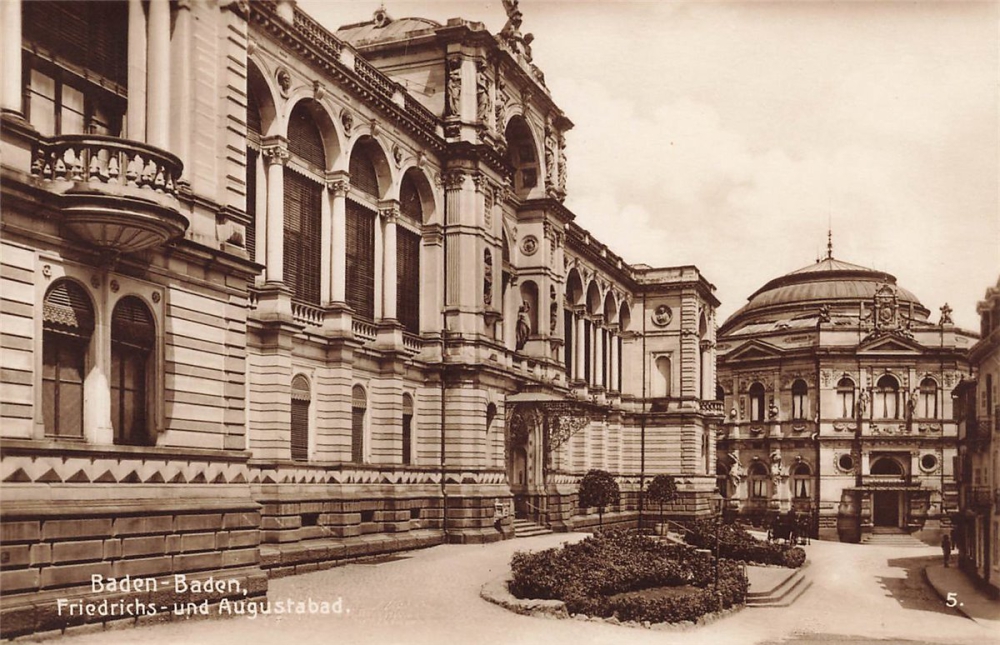 AK Baden-Baden (76530) Friedrichs - und Augustabad, n. gelaufen