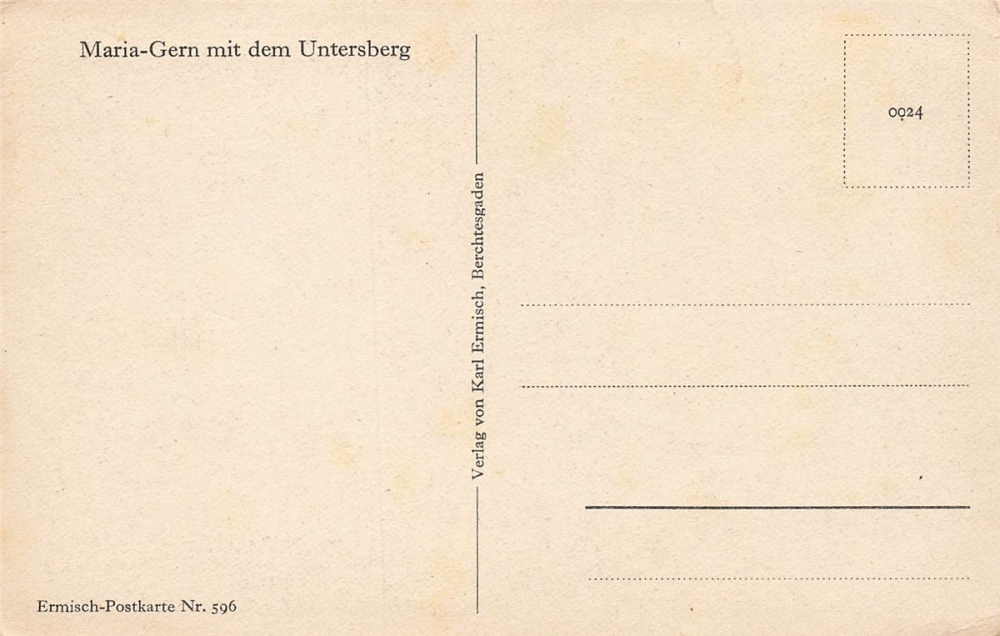 AK Berchtesgaden (83471) Maria-Gern mit dem Untersberg, n. gelaufen