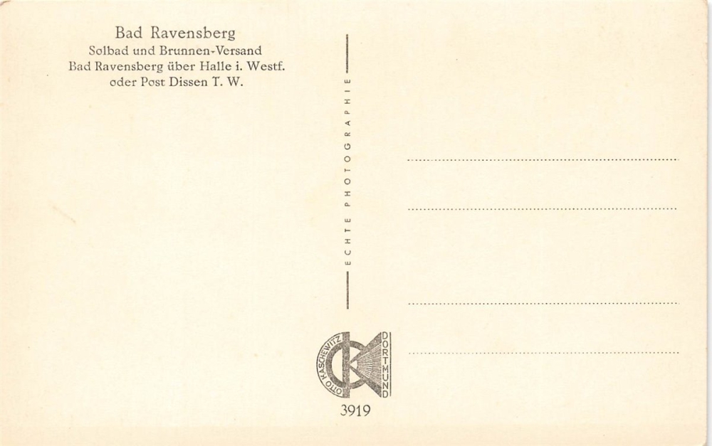 AK Bad Ravensberg , Badehaus - Vorder Ansicht, n. gelaufen