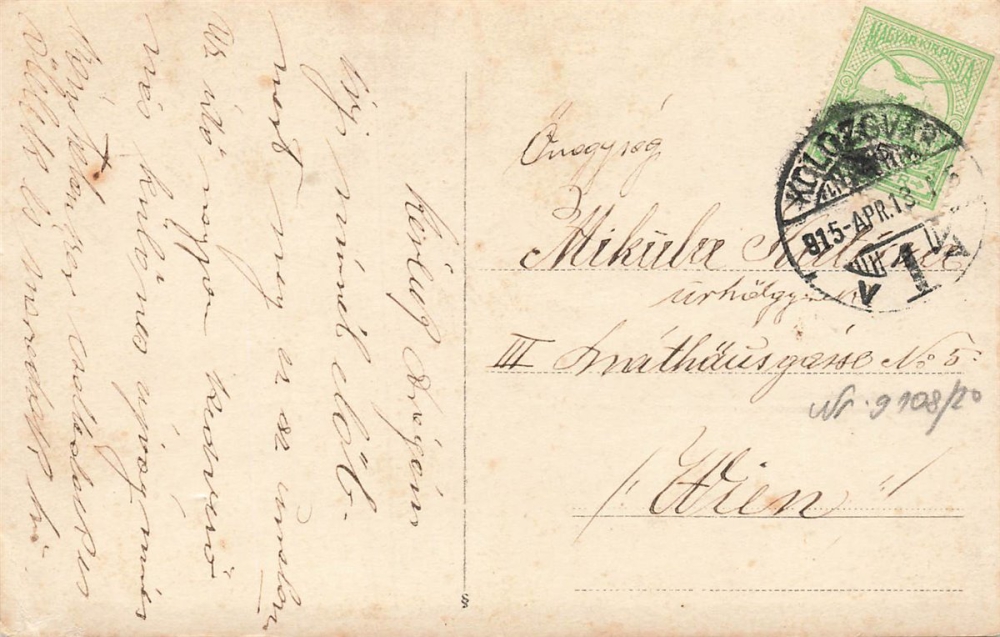 AK Österr. / Ungarischrische Offizier , 1 .Weltkrieg, gelaufen am 15.04.13
