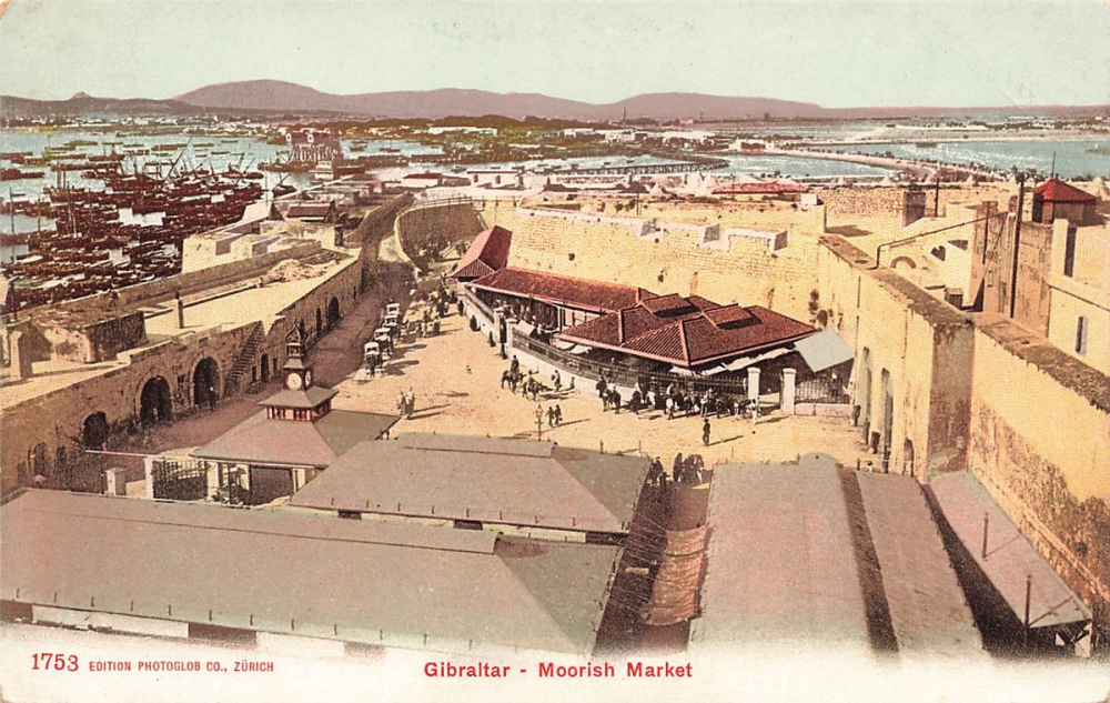 AK Gibraltar (GB-GX11 1AA), Moorish Markt, n. gelaufen