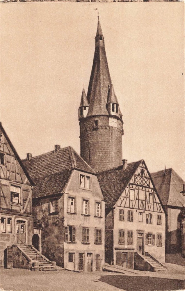 AK Ottweiler (66564), Ottweiler mit dem alten Turm, n. gelaufen