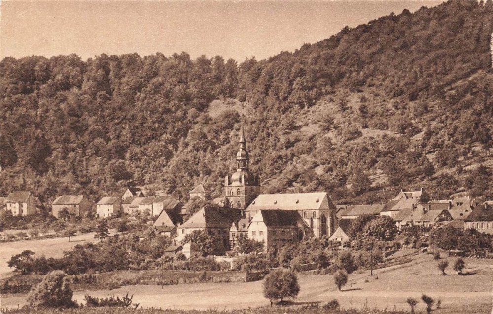 AK Tholey (06853) Throley mit der ehemaligen Abtei, n. gelaufen