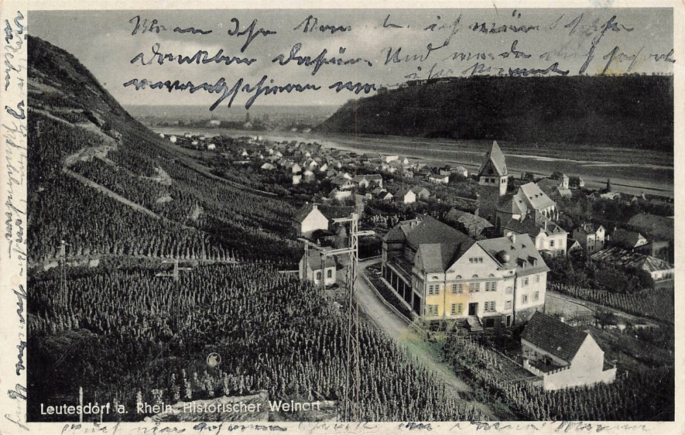 AK Leutesdorf (56599), Historischer Weinort, gelaufen