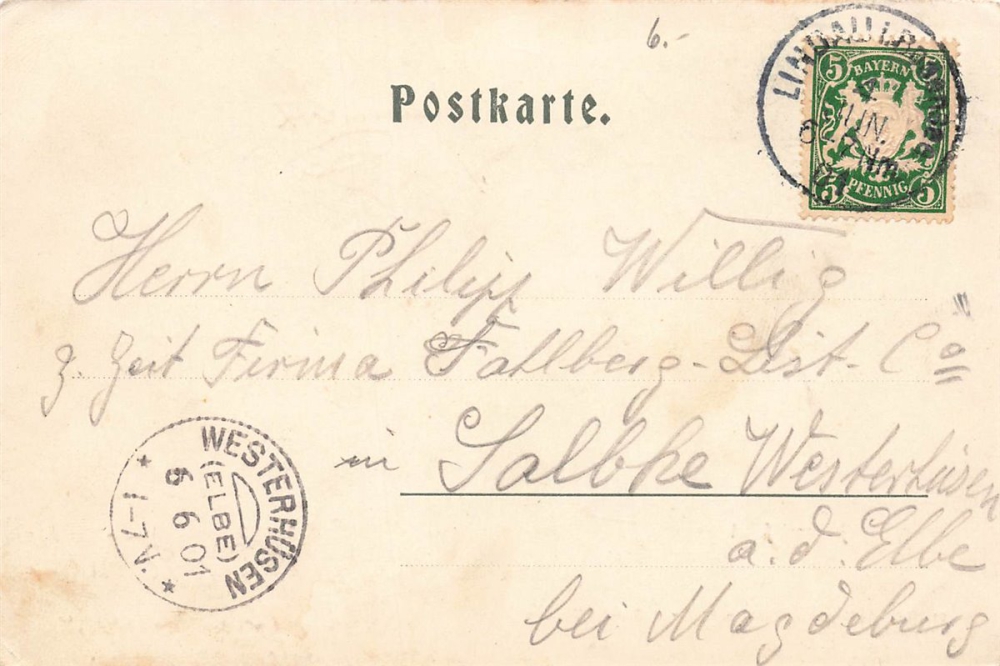 AK Lindau (88131), Guss Aus Lindau, gelaufen am 06.06.01