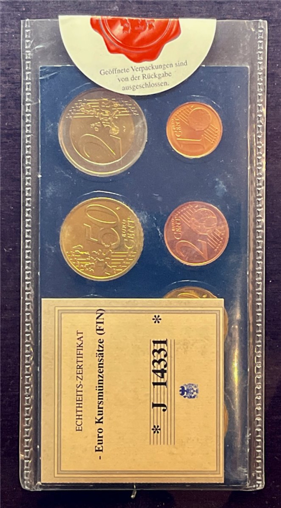 KMS - Finnland 2003 - KMS-Satz, "Euro-Münzen", ("ungeöffnet")