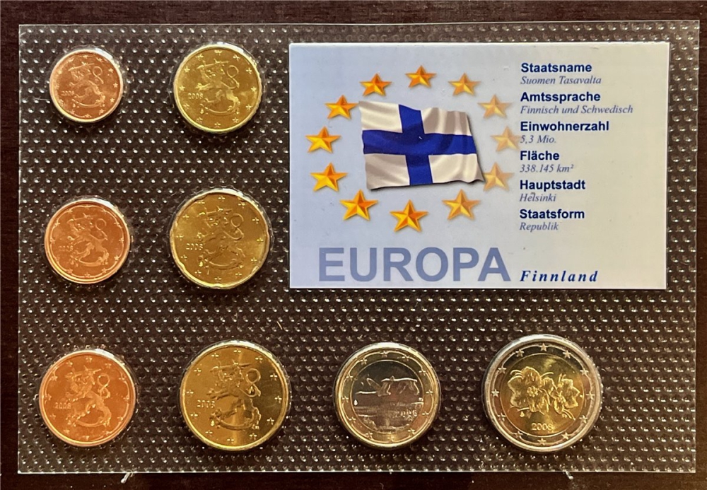 KMS - Finnland - EURO-Motivsatz - ("auf Folie verschweißt")