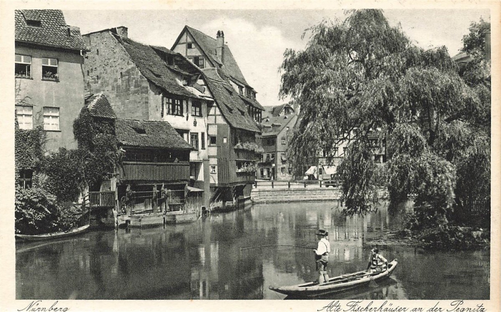 AK Nürnberg (83435), Alte Fischerhäuser an der Pregnitz, n. gelaufen