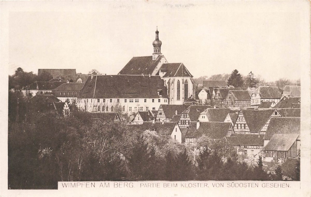 AK Bad Wimpfen (74206), Partie beim Kloster von Südosten gesehen, n. gelaufen