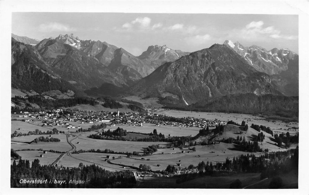 AK Obersdorf (57234), Bayrisches Allgau, gelaufen 09.06.1942