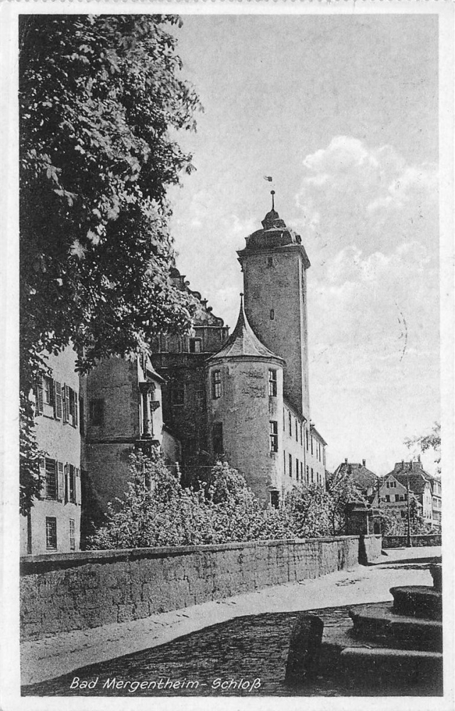 AK Bad Mergentheim (97980), Schloß, gelaufen 26.03.1931