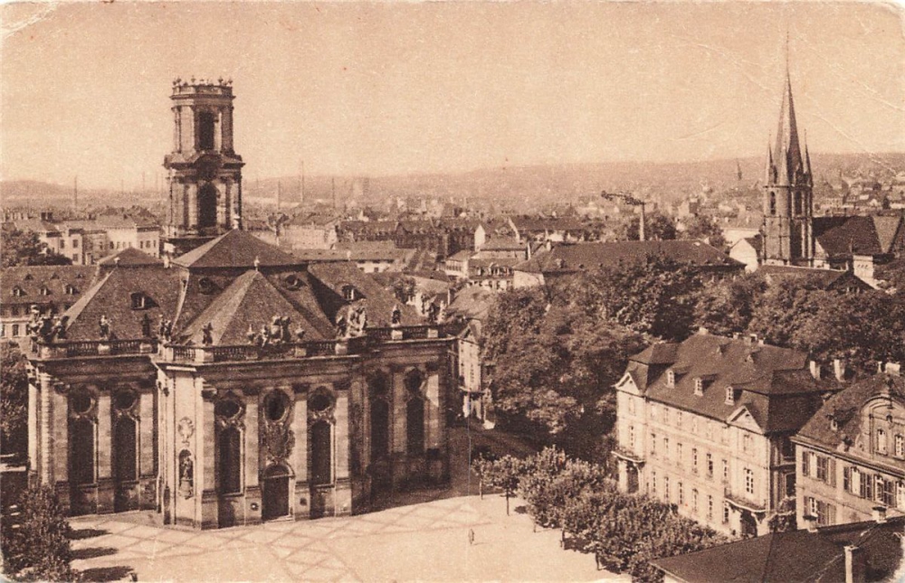 AK Saarbrücken (66111),mit Ludwig und St. Jakobskirche, n.  gelaufen