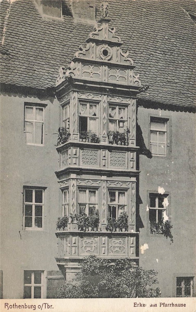AK Rothenburg ob der Tauber (91541), Ecke am Pfarrhaus, n. gelaufen