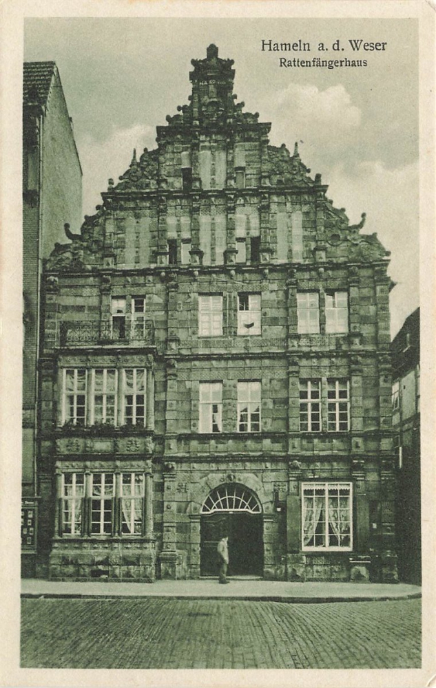 AK Hameln  (31785), Innenschrift Rattenfängergehäuse, n. gelaufen