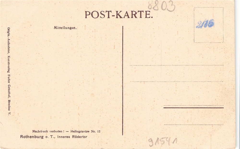 AK Rothenburg ob der Tauber (91541), Inneres Rödertor,  n. gelaufen