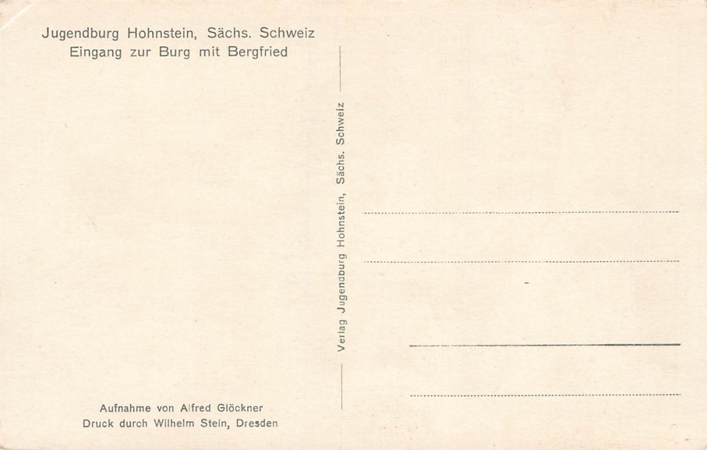 AK Hohnstein (01848), Jugendburg Hohnstein, Sächs. Schweiz, n. gelaufen