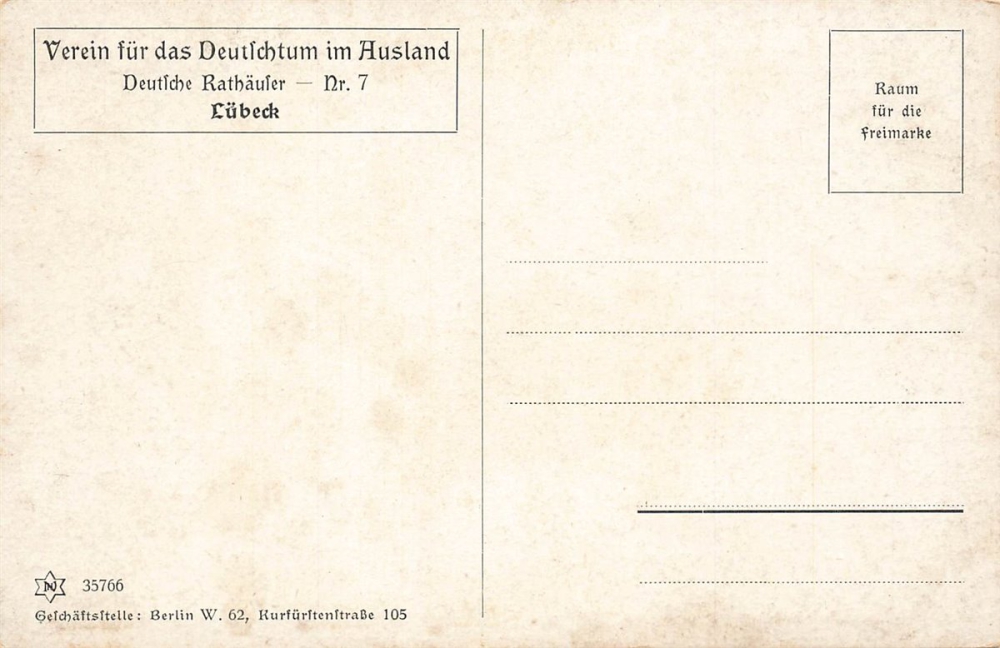 AK Lübeck (23552), Rathaus, n. gelaufenn