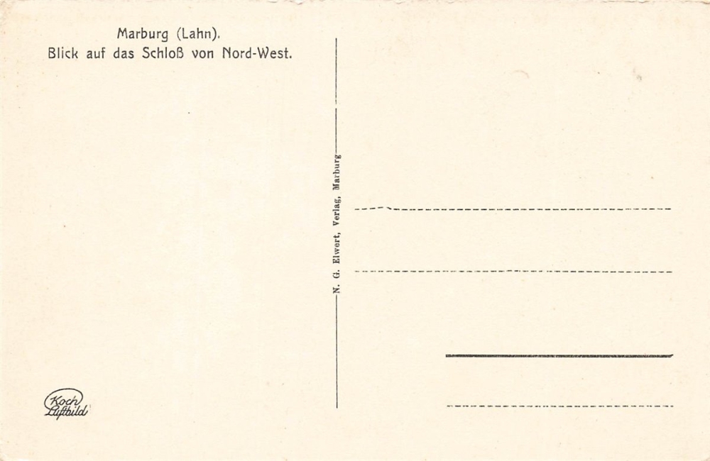 AK Marburg (35037), Blick auf das Schloß von Nord-West, n. gelaufen