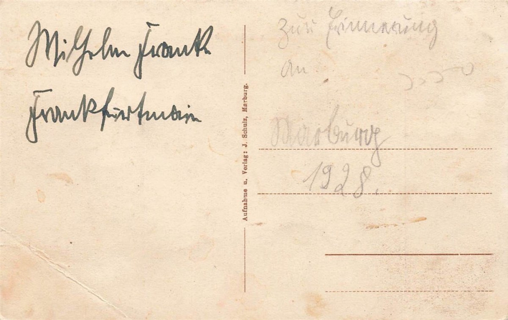 AK Marburg (35037), Blick von der Sybelstraße, n. gelaufen