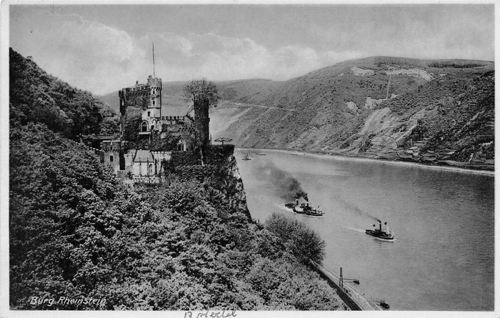 AK Trechtingshausen (55413), Burg Rheinstein, n. gelaufen