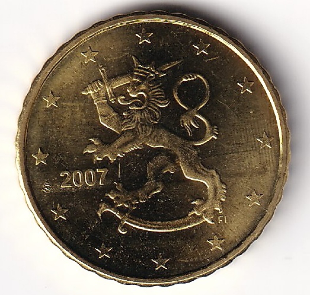 10 Cent Münze Finnland - 2007 - "Löwe mit Schwert und Krone"