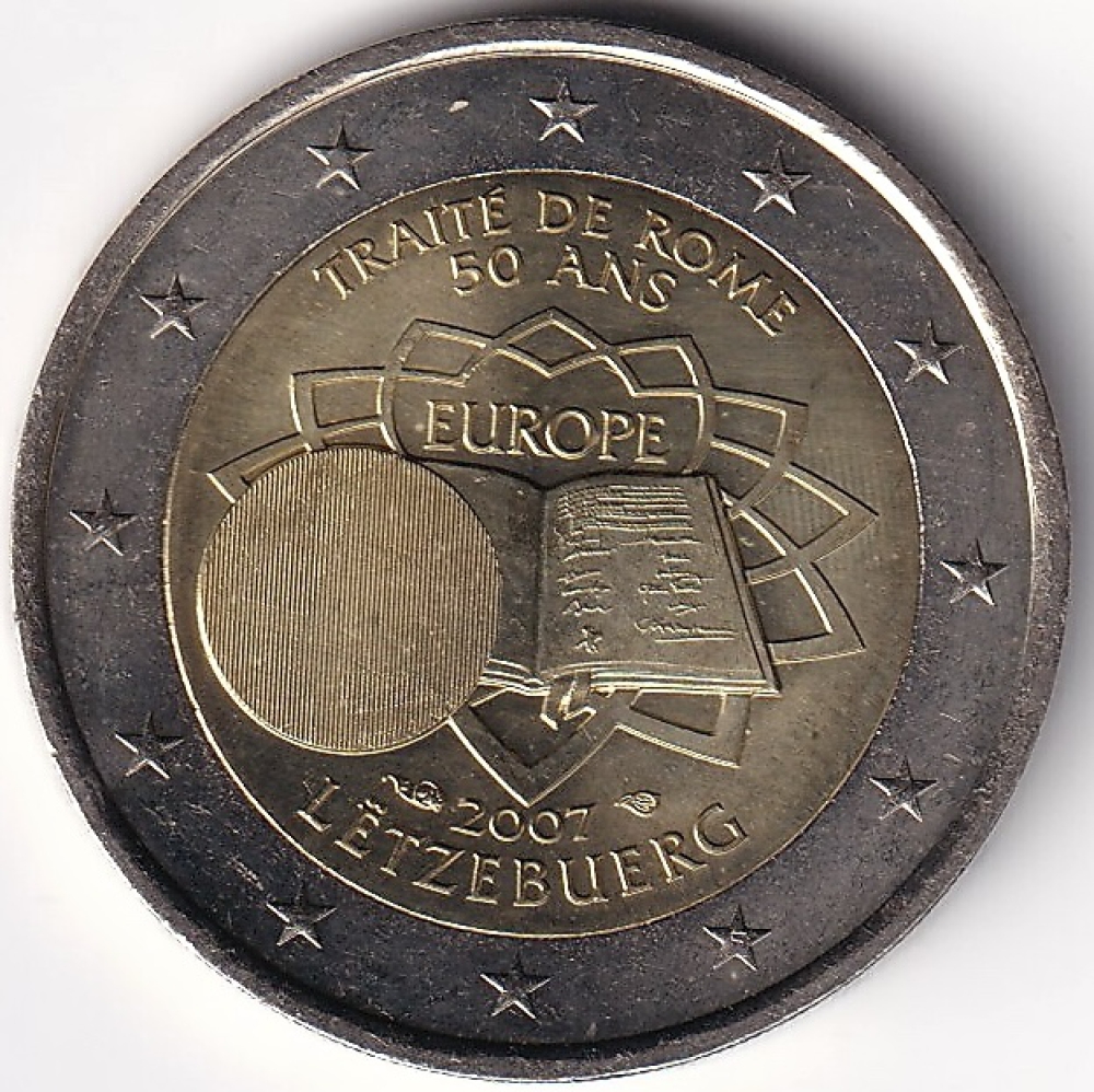 2 Euro Gedenkmünze Luxemburg - 2007 - "Römische Verträge"