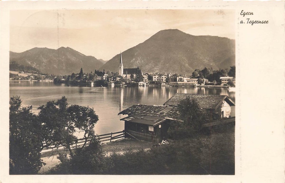 AK Rottach-Egern (83700), Egern a. Tegernsee, gelaufen am 18.07.1935 (Egern)