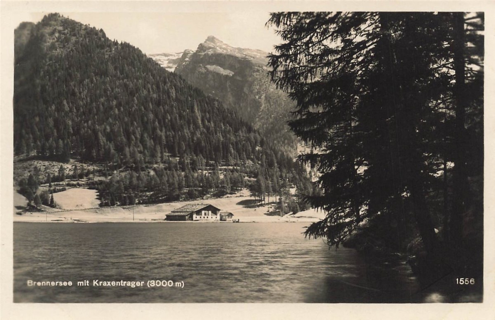 AK Gries am Brenner (6156) Brennersee mit Kraxentrager, n. gelaufen