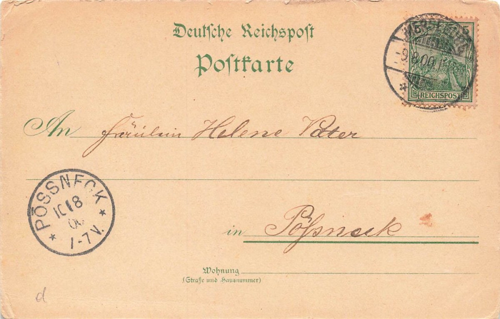 AK Merseburg (06217) Merserburg - Schloss, gelaufen am 10.08.1900 (Pössneck)