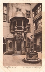 AK Frankfurt a.M. (60306) Wendeltreppe im Römerhof, n. gelaufen