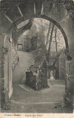AK Baden-Baden (76530) Eingang zum Schloss, n. gelaufen