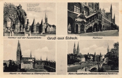 AK Lübeck (23552), Mehrbildkarte, Gruß aus Lübeck, n. gelaufen