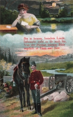 AK Künstlerkarte, 1.WK, Ung / Österr., "Bin in fernen fremden Lande...", n. gelaufen