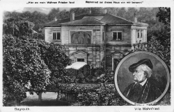 AK Bayreuth (95444), Villa Wahnfried, gelaufen am 17.08.42