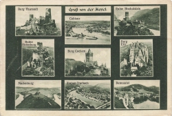 AK Koblenz (56068), Mehrbildkarte, "Gruss von der Mosel", gelaufen