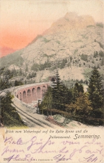 AK Semmering (A-01796 ), Blick von Werbekogel auf die kalte Rinne, gelaufen